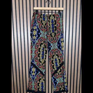 L*Space Pants Medium Womens Multicolor Abstract Geometric Boho Pull On